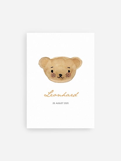 Poster Geburt Maskottchen