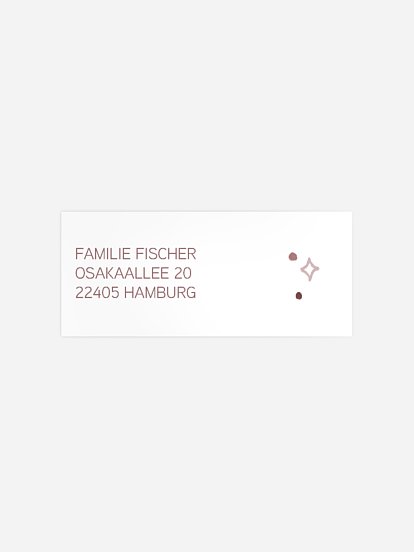 Absenderaufkleber Geburt Entzückt