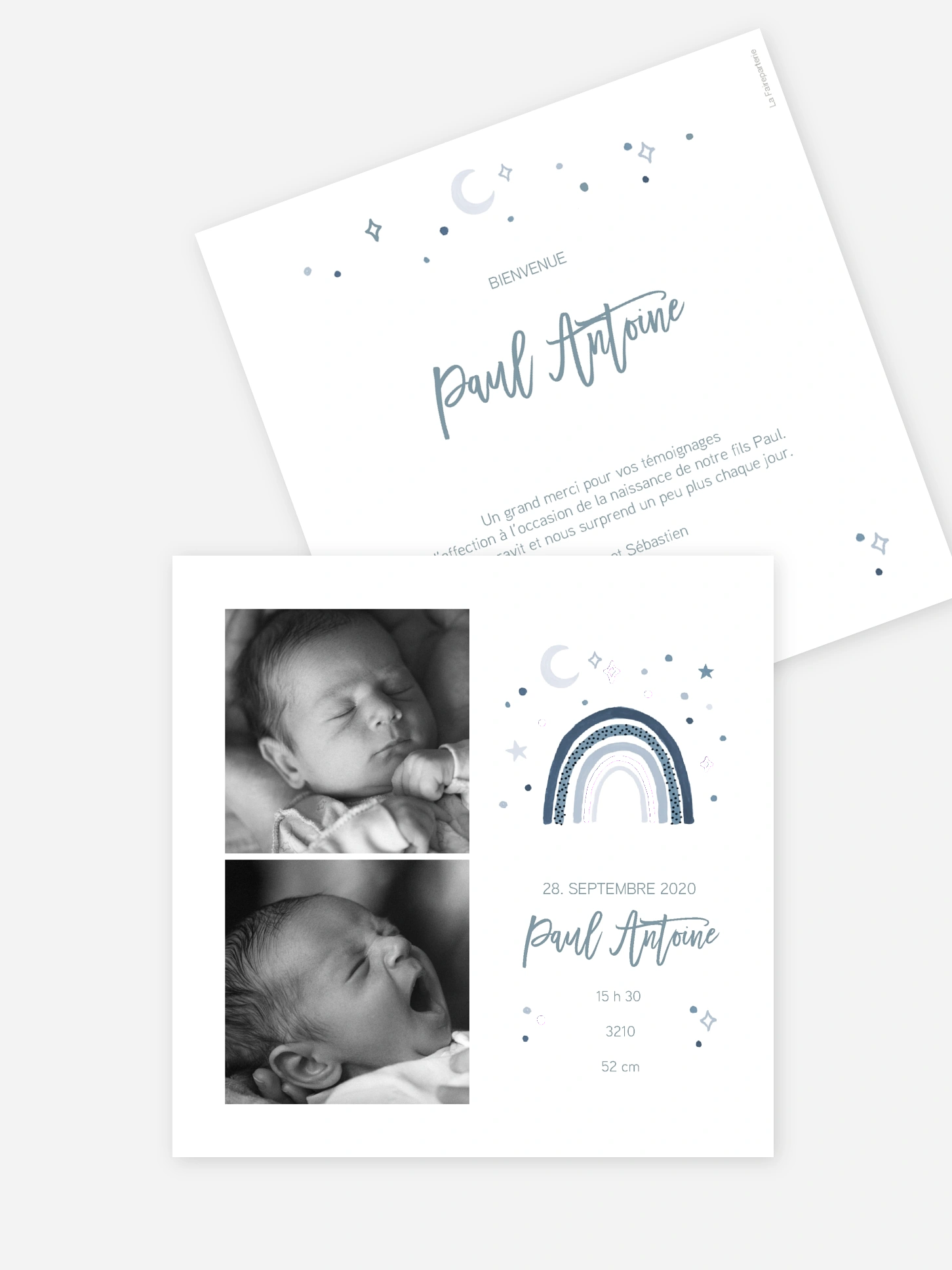 Faire-part naissance Émerveillé