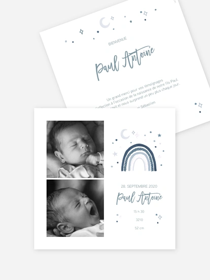 Faire-part naissance Émerveillé