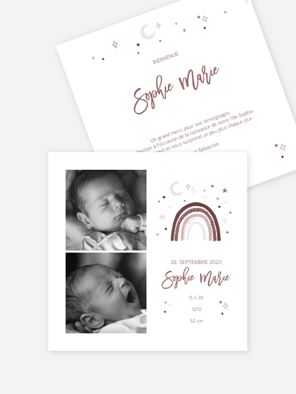 Faire-part naissance Émerveillé