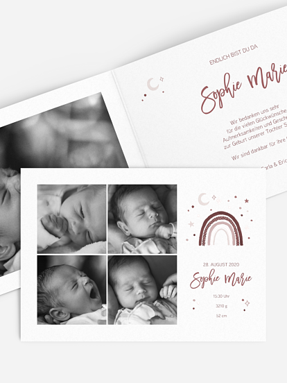 Geburtskarte Entzückt