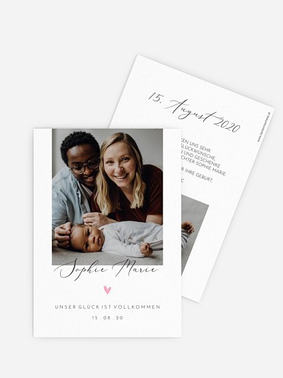 Geburtskarte Perfekt