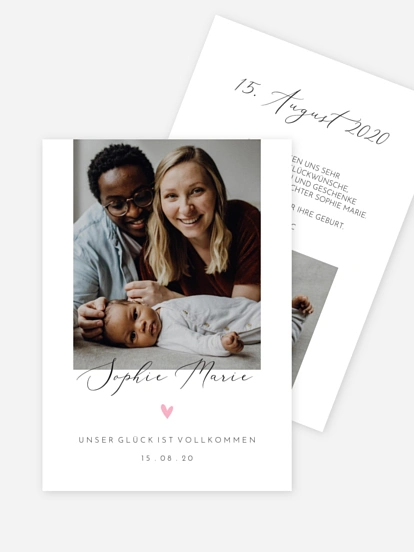 Geburtskarte Perfekt