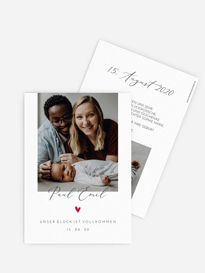 Geburtskarte Perfekt