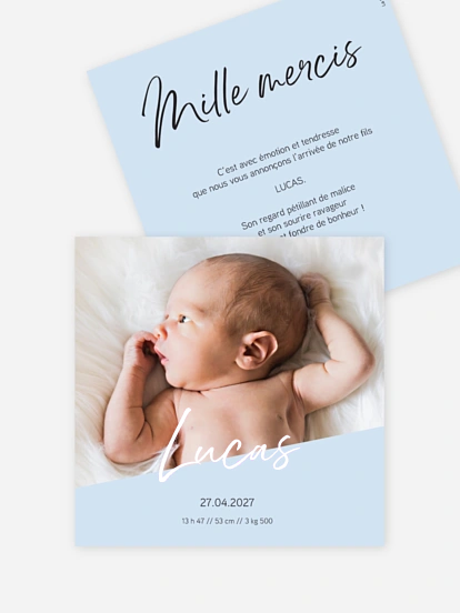 Faire-part naissance Annonce géométrique