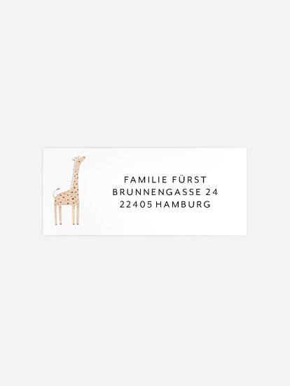 Absenderaufkleber Geburt Happy Family