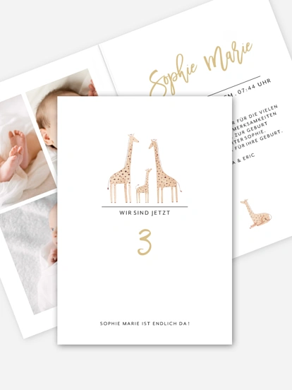 Geburtskarte Happy Family