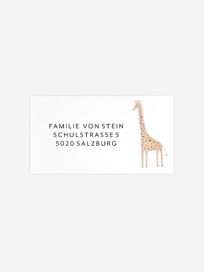 Empfängeraufkleber Geburt Happy Family
