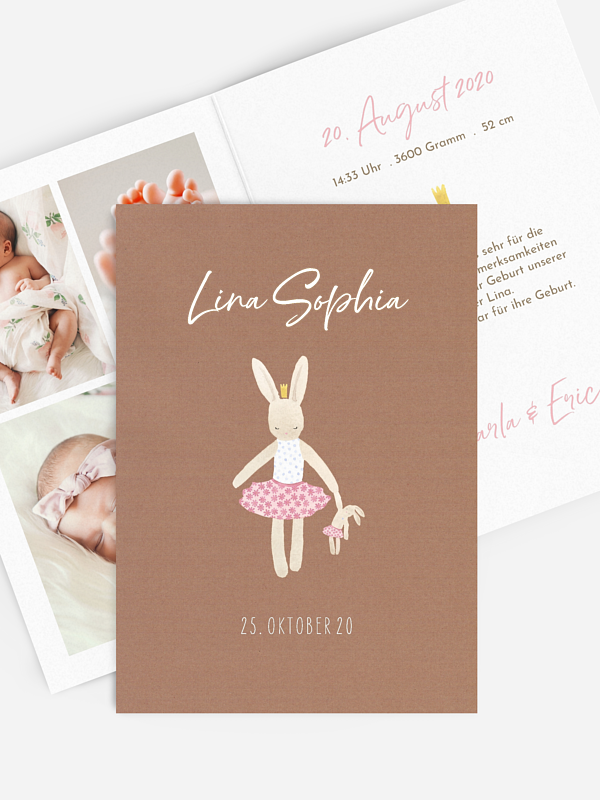 Geburtskarte Kleine Ballerina