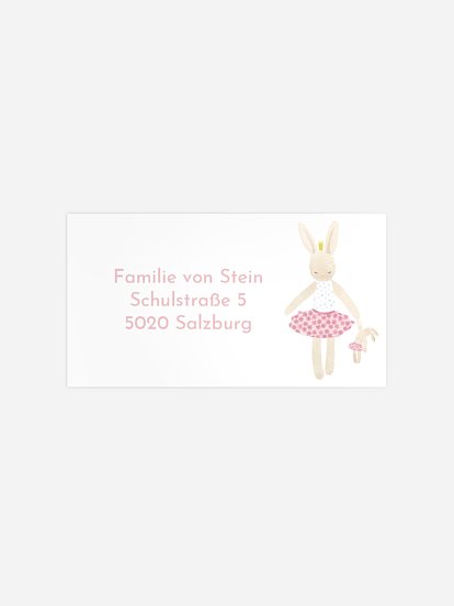 Empfängeraufkleber Geburt Kleine Ballerina Foto
