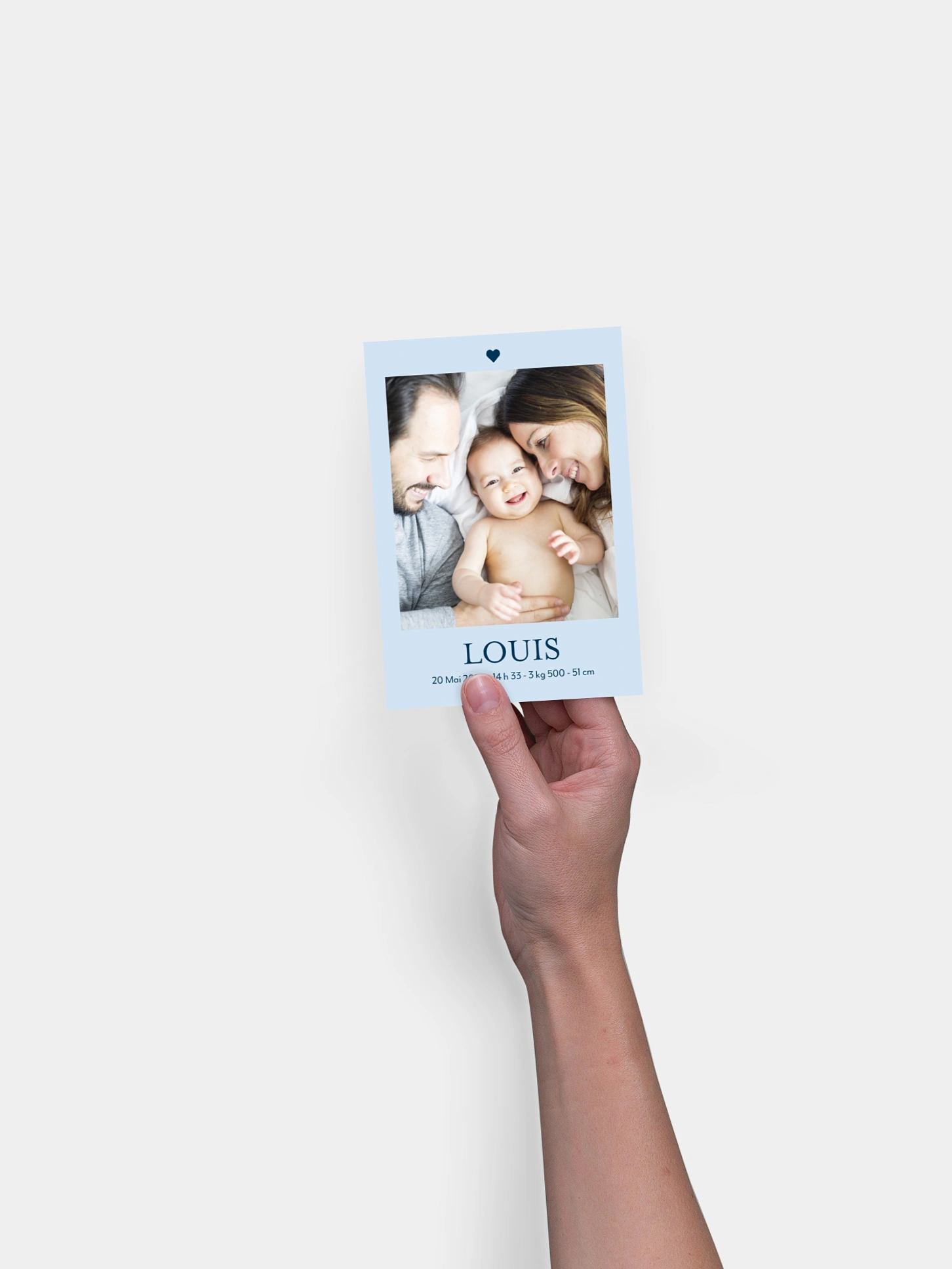 Faire-part naissance De tout coeur