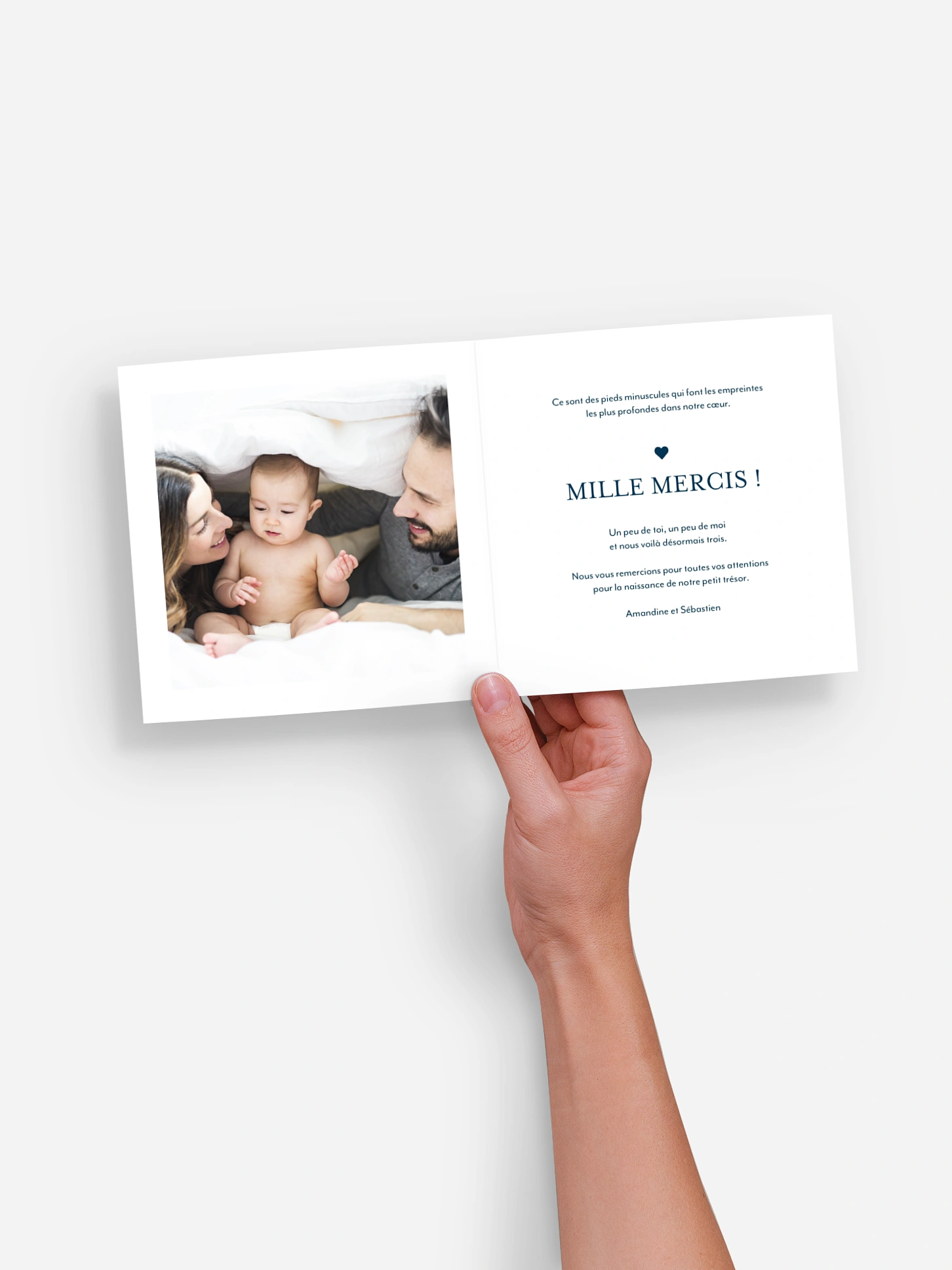 Faire-part naissance De tout coeur