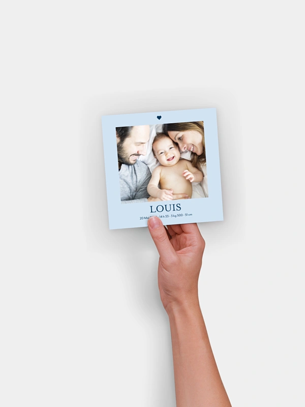 Faire-part naissance De tout coeur