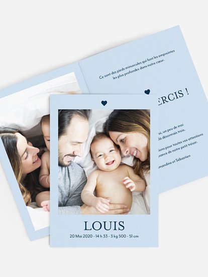 Faire-part naissance De tout coeur
