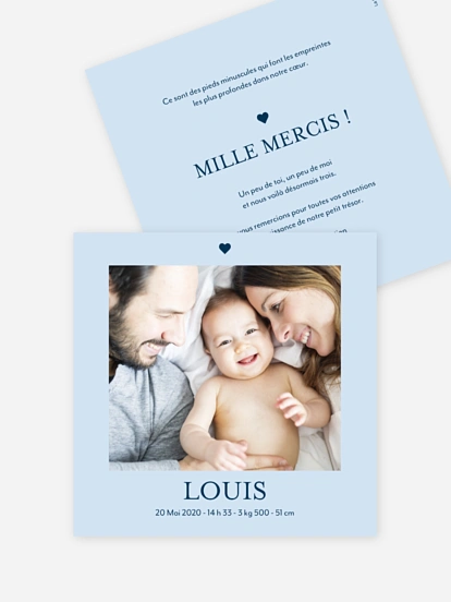 Faire-part naissance De tout coeur