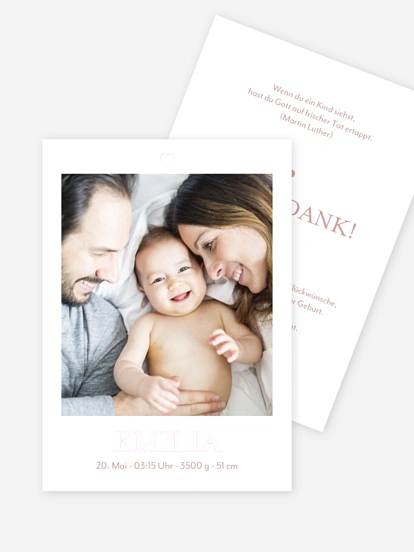 Geburtskarte Von ganzem Herzen