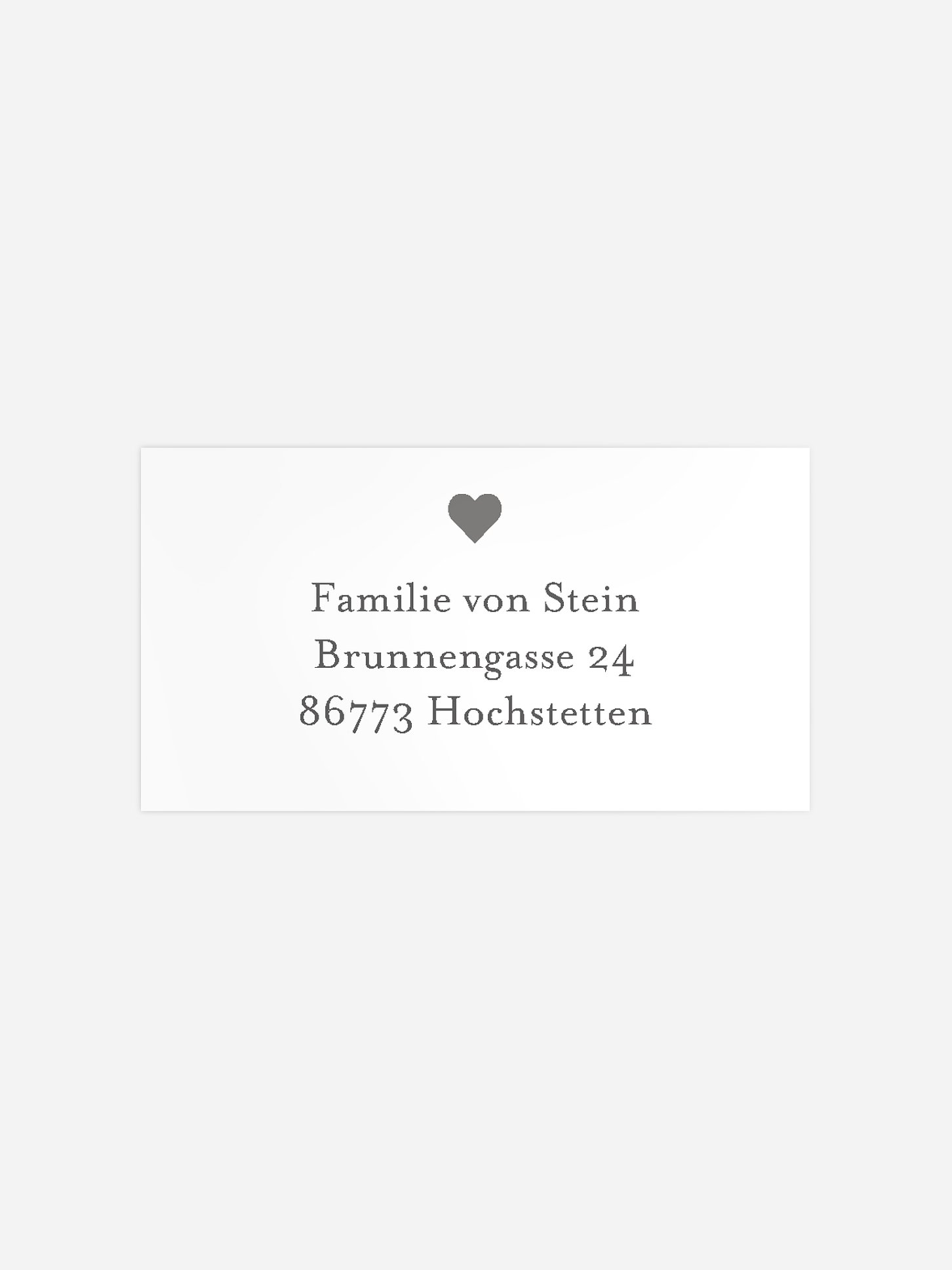 Empfängeraufkleber Geburt Von ganzem Herzen