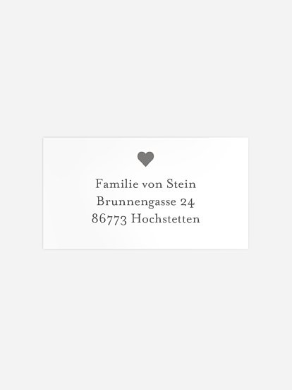Empfängeraufkleber Geburt Von ganzem Herzen