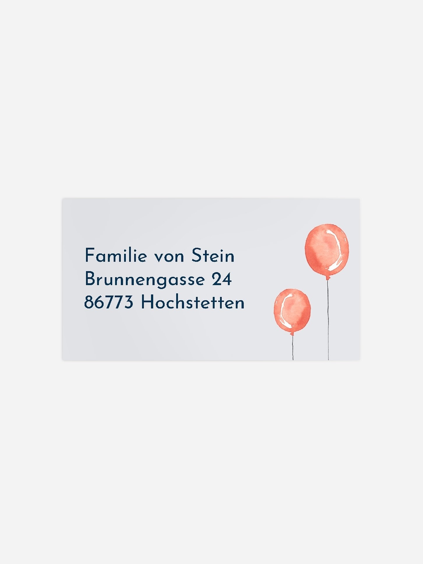 Empfängeraufkleber Geburt Ballon Bärchen