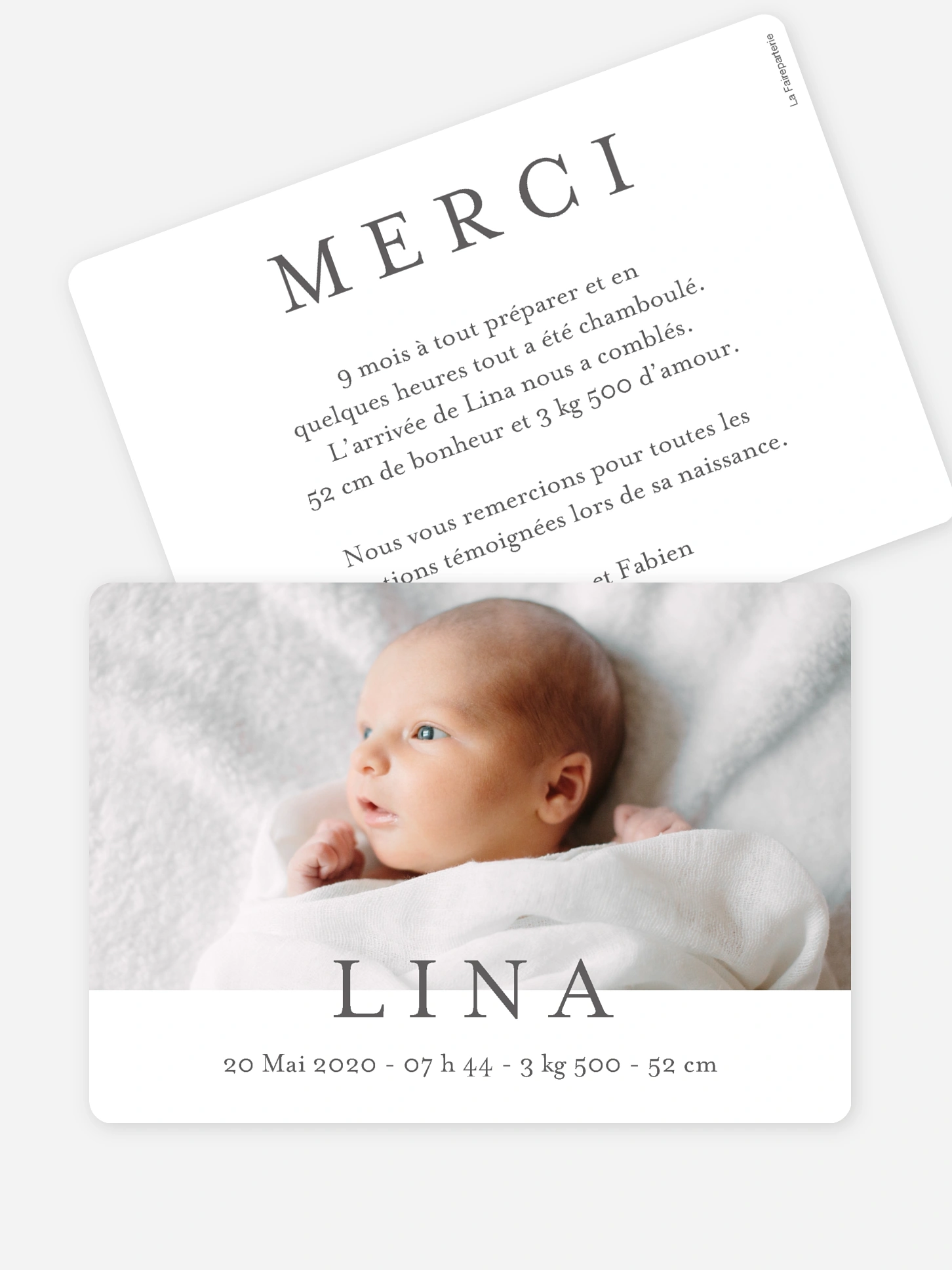 Faire-part naissance Doux instants