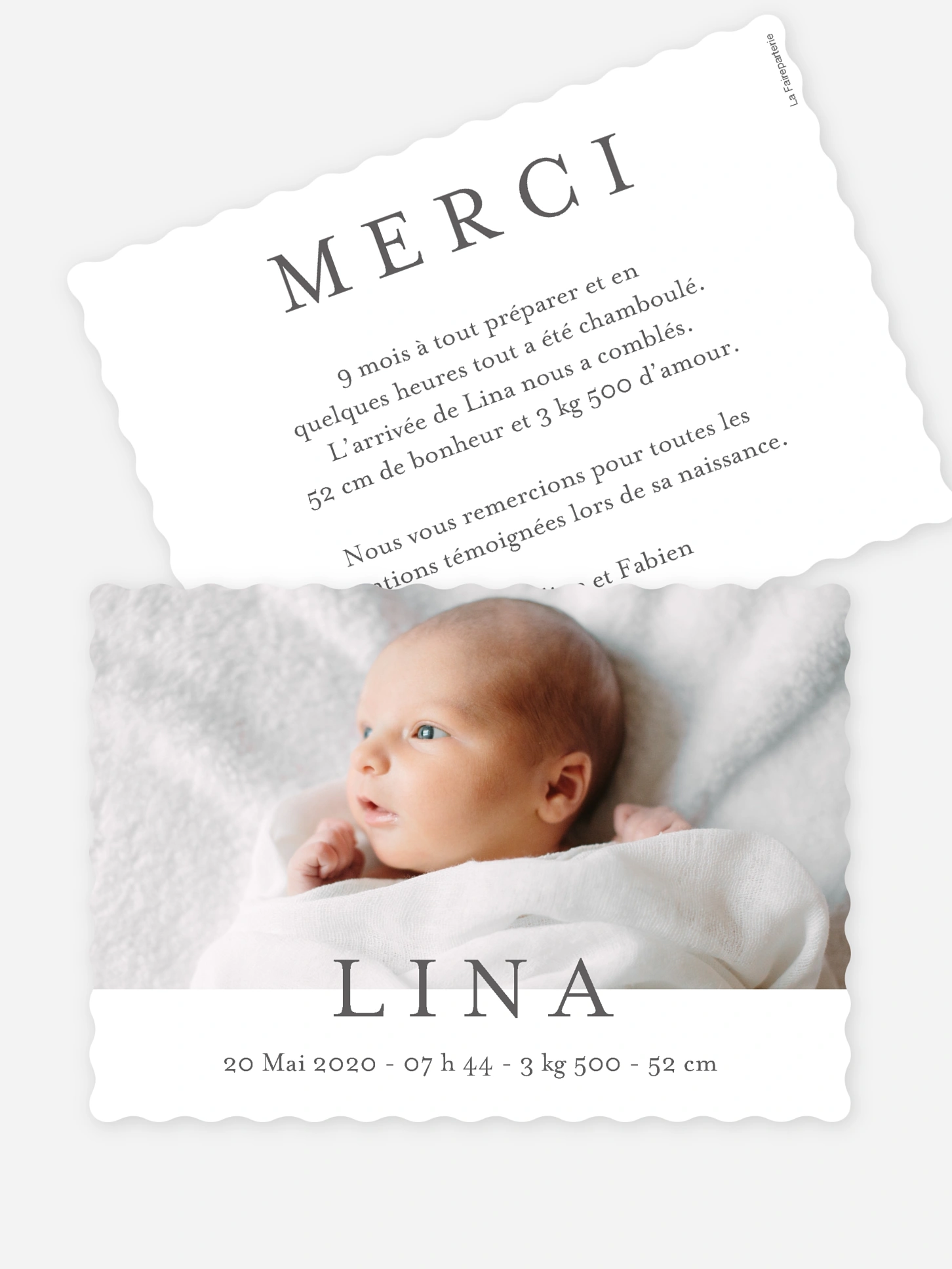 Faire-part naissance Doux instants