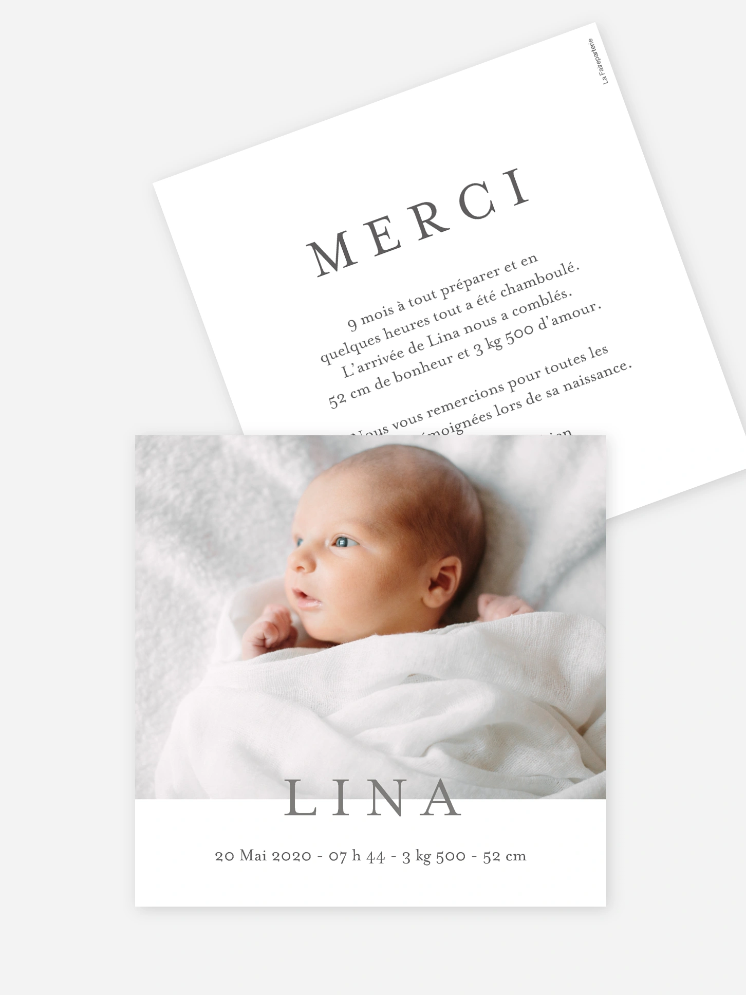 Faire-part naissance Doux instants