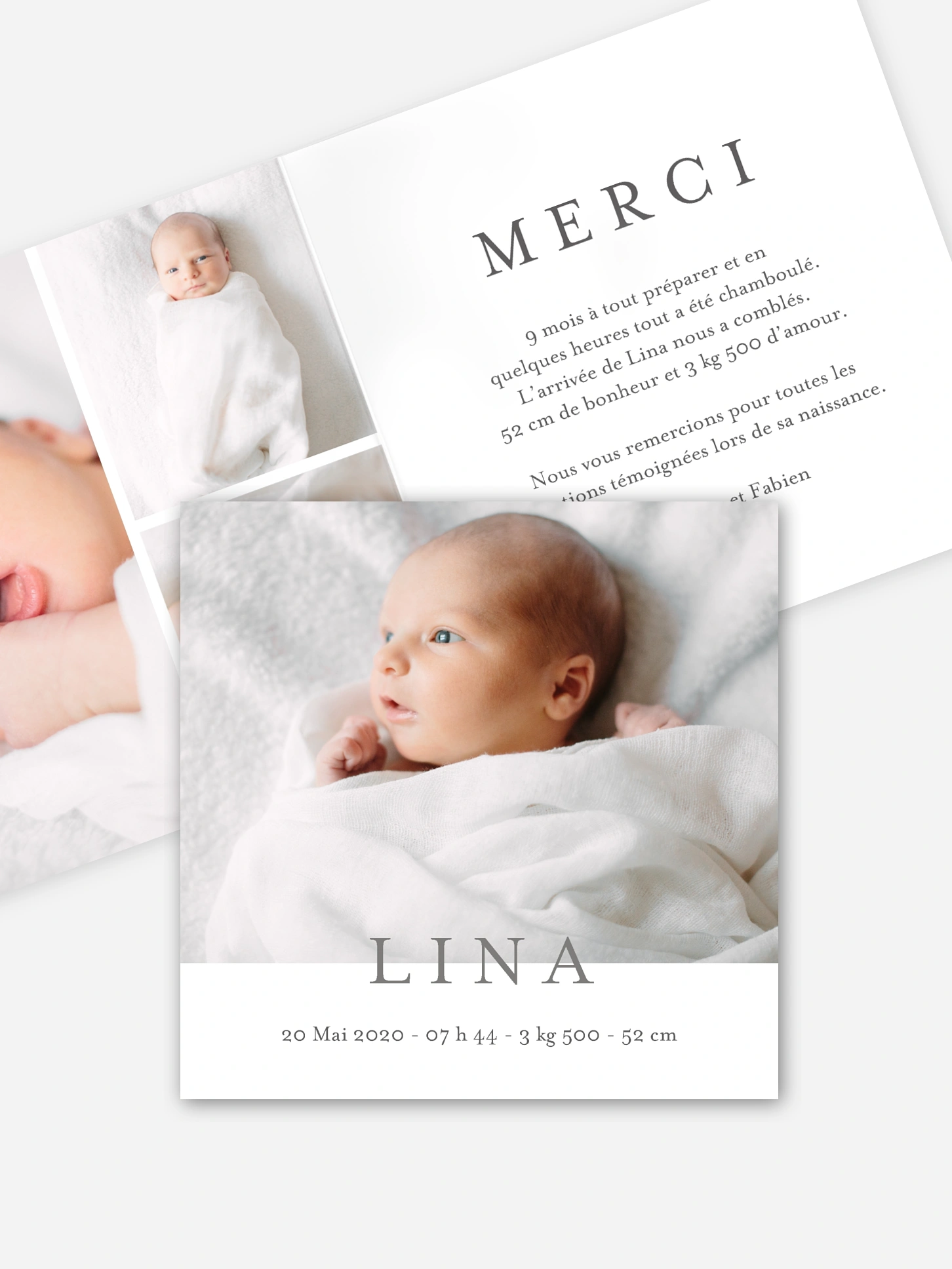 Faire-part naissance Doux instants