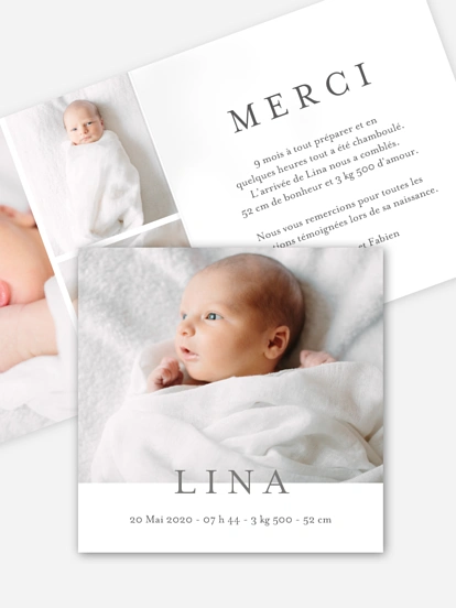 Faire-part naissance Doux instants