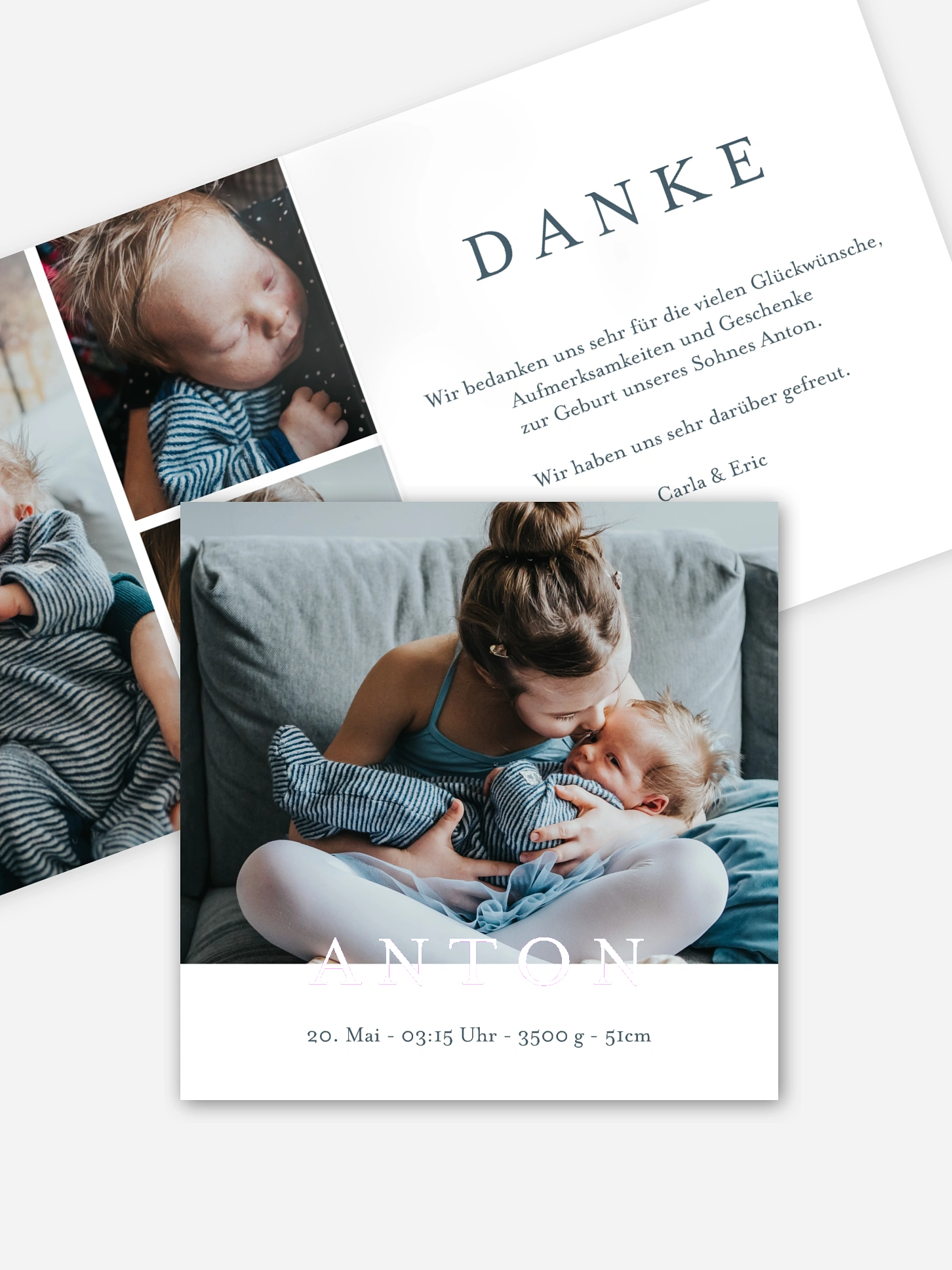 Geburtskarte Lieblingsbilder