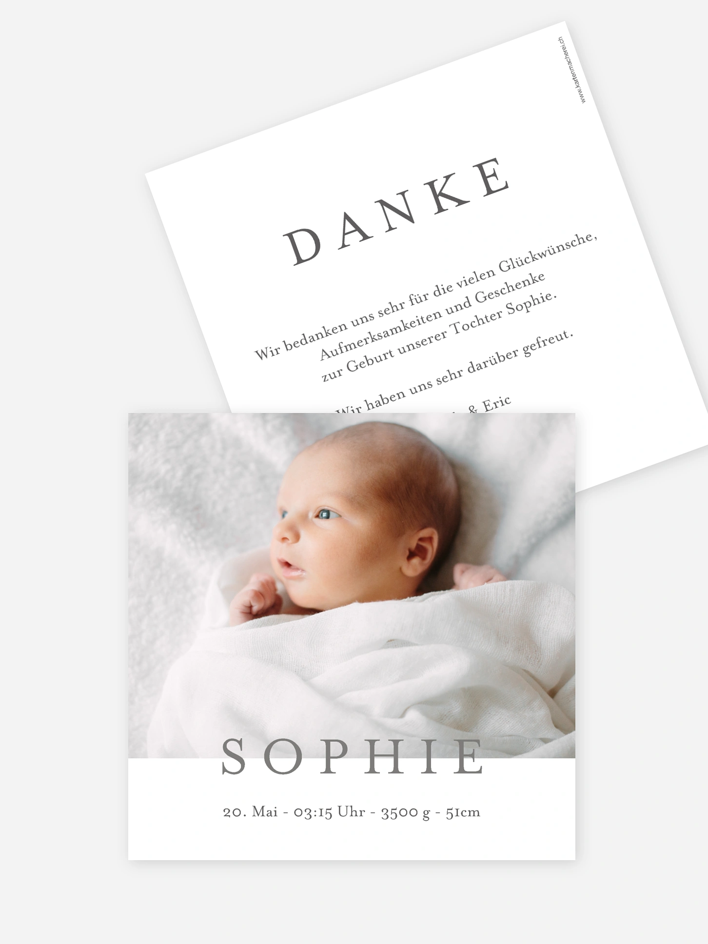 Geburtskarte Lieblingsbilder
