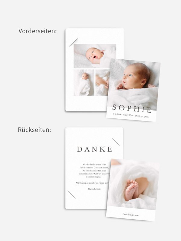 Geburtskarte Lieblingsbilder