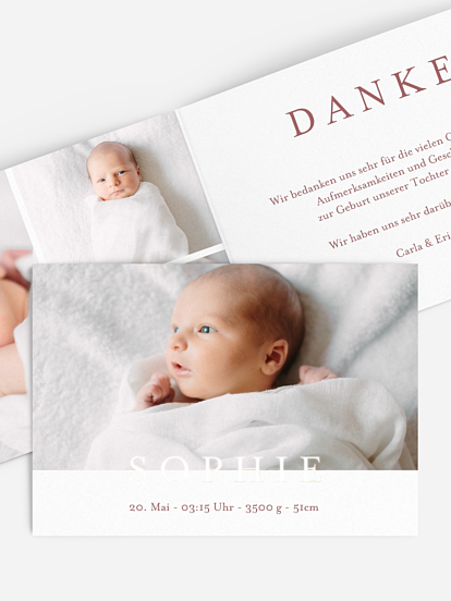 Geburtskarte Lieblingsbilder