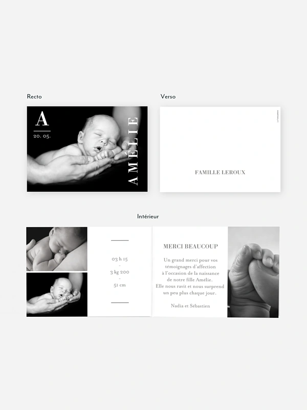 Faire-part naissance Présentation