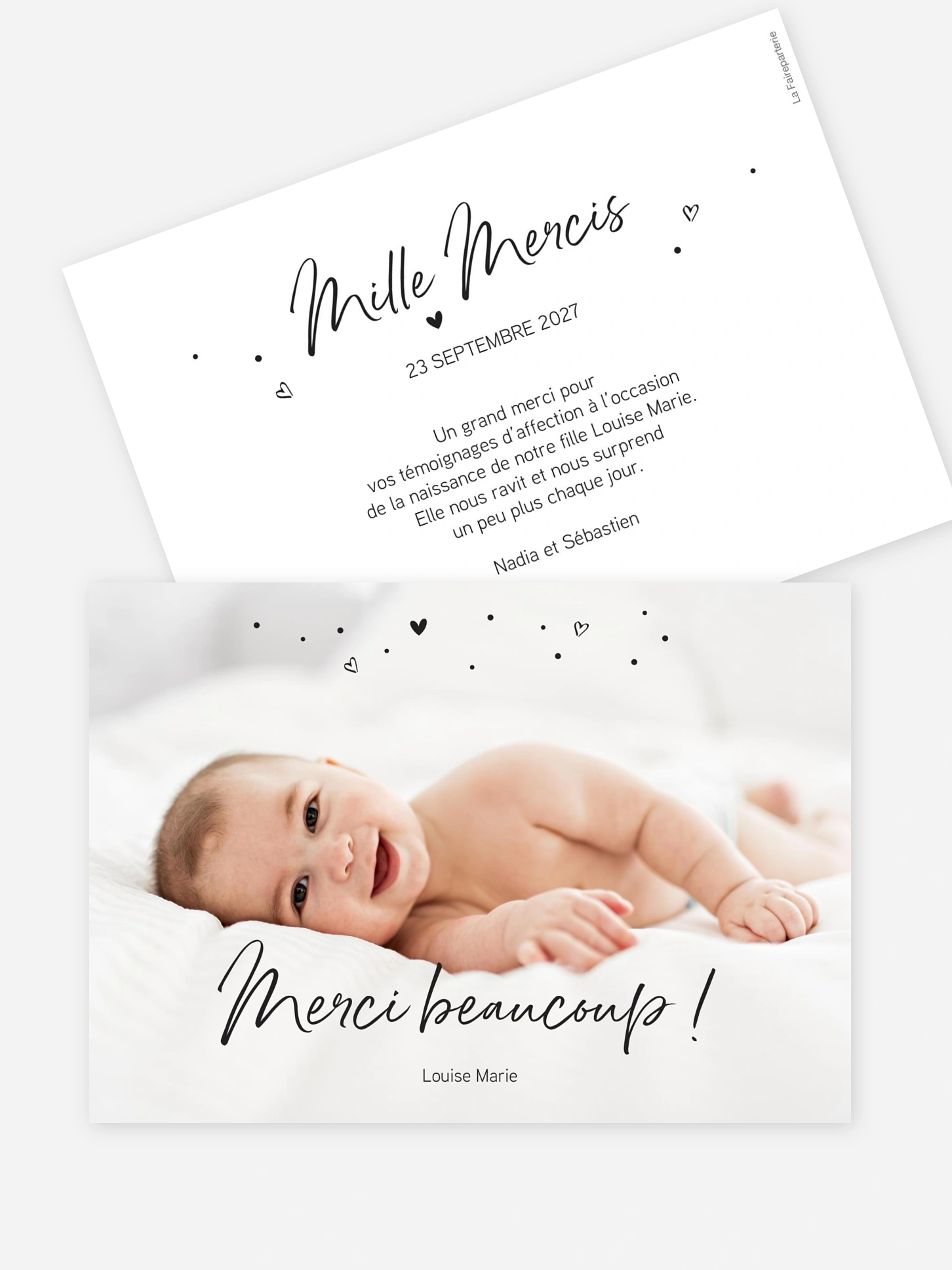 Carte remerciement naissance C'est moi