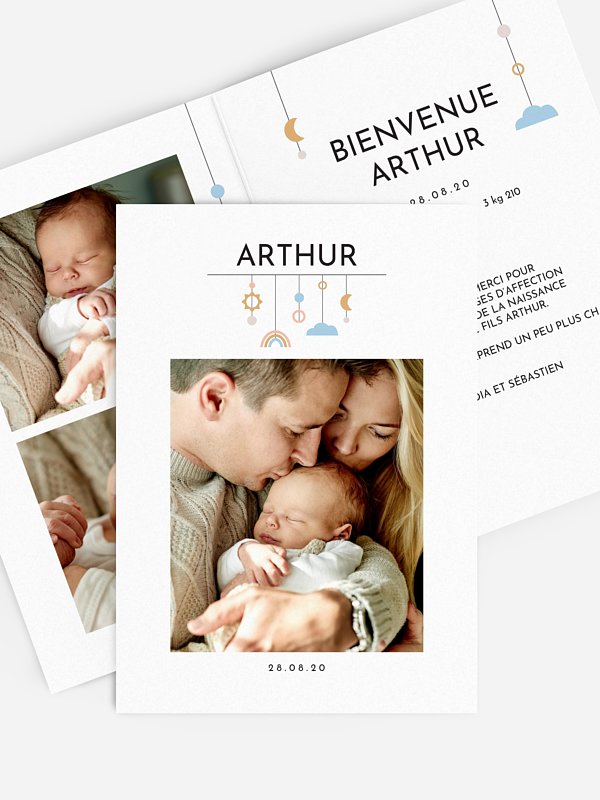 Faire-part naissance Baby mobile