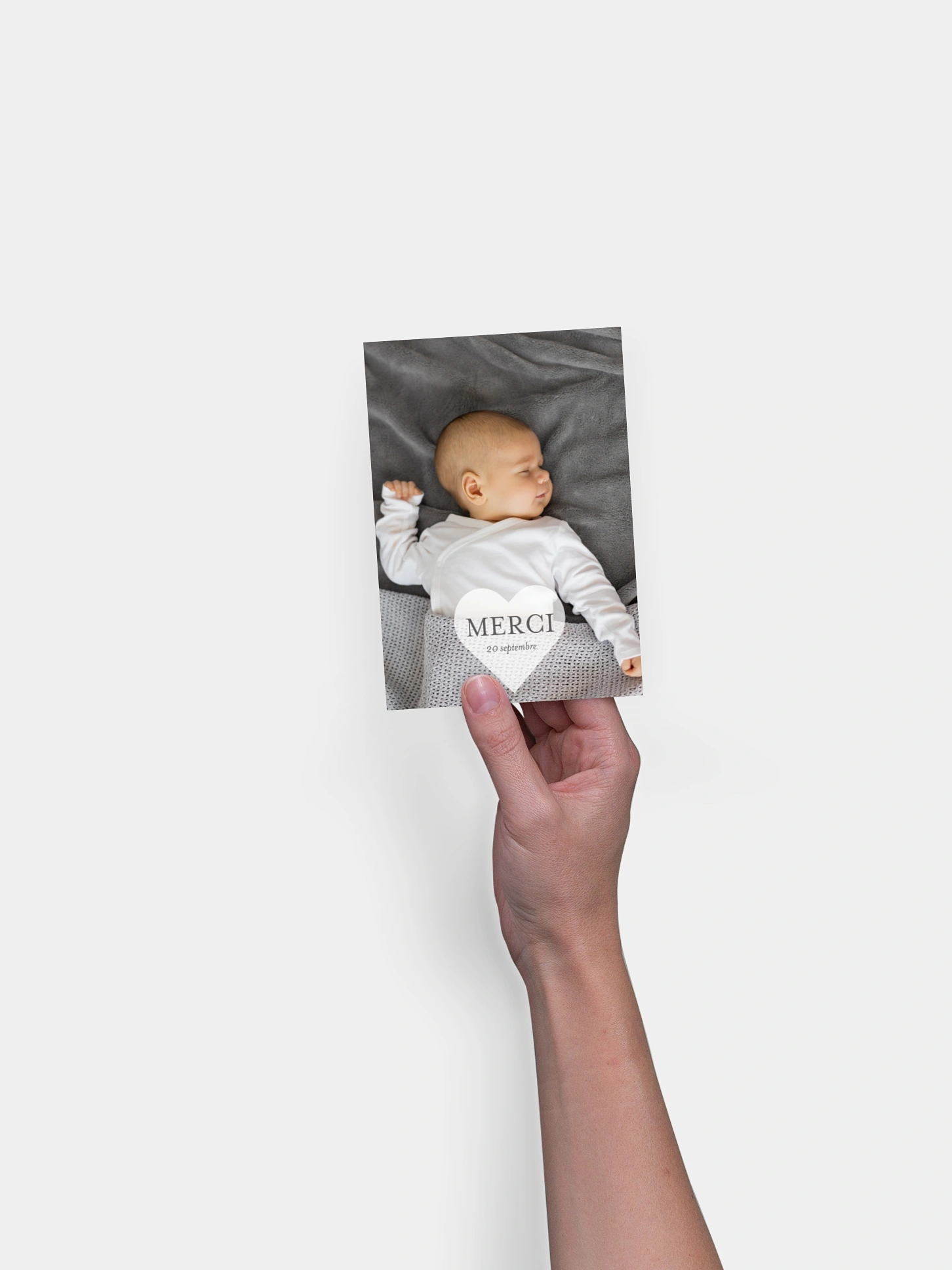 Carte remerciement naissance Big Love
