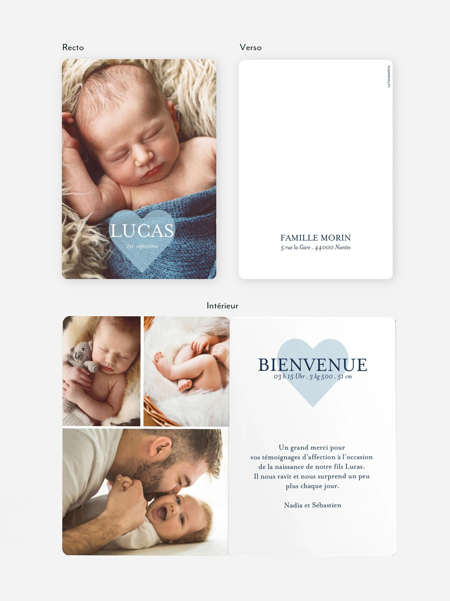 Faire-part naissance Big Love