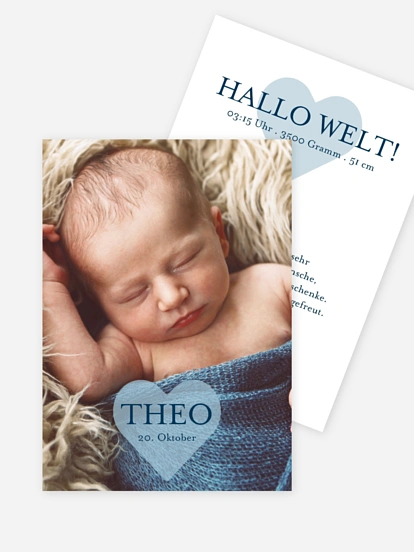 Geburtskarte Big Love