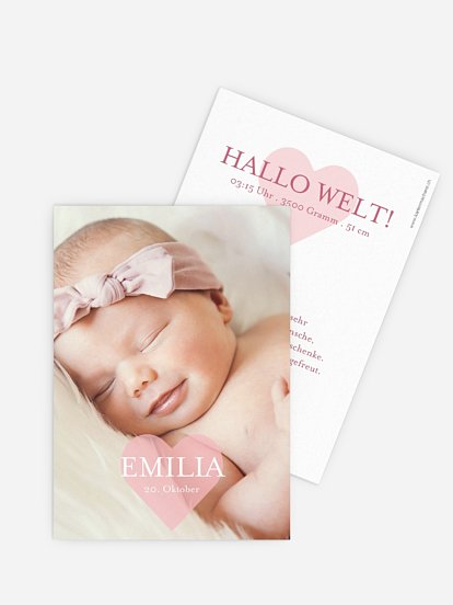 Geburtskarte Big Love