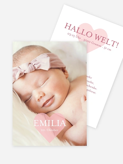 Geburtskarte Big Love