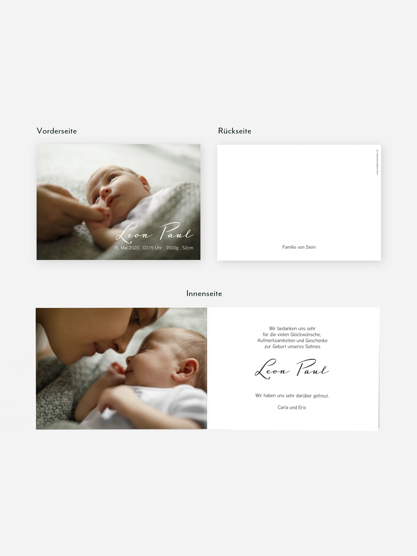 Geburtskarte Simple Love