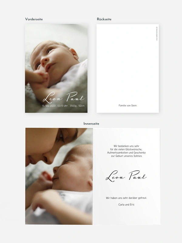 Geburtskarte Simple Love