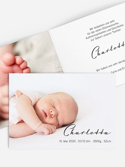 Geburtskarte Simple Love