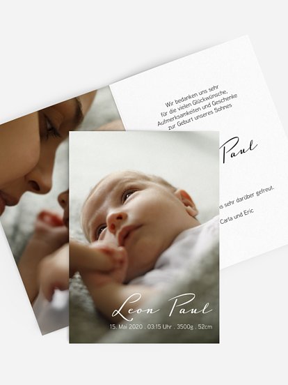 Geburtskarte Simple Love