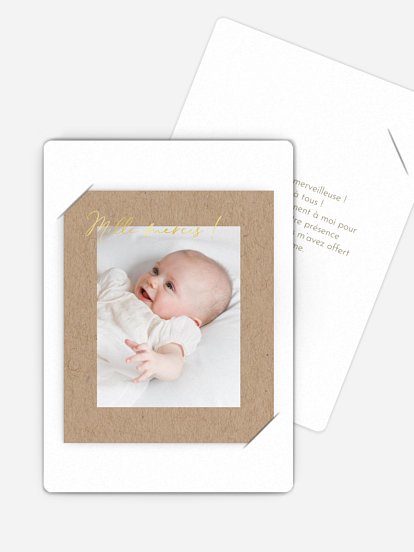 Carte remerciement baptême Petit toi
