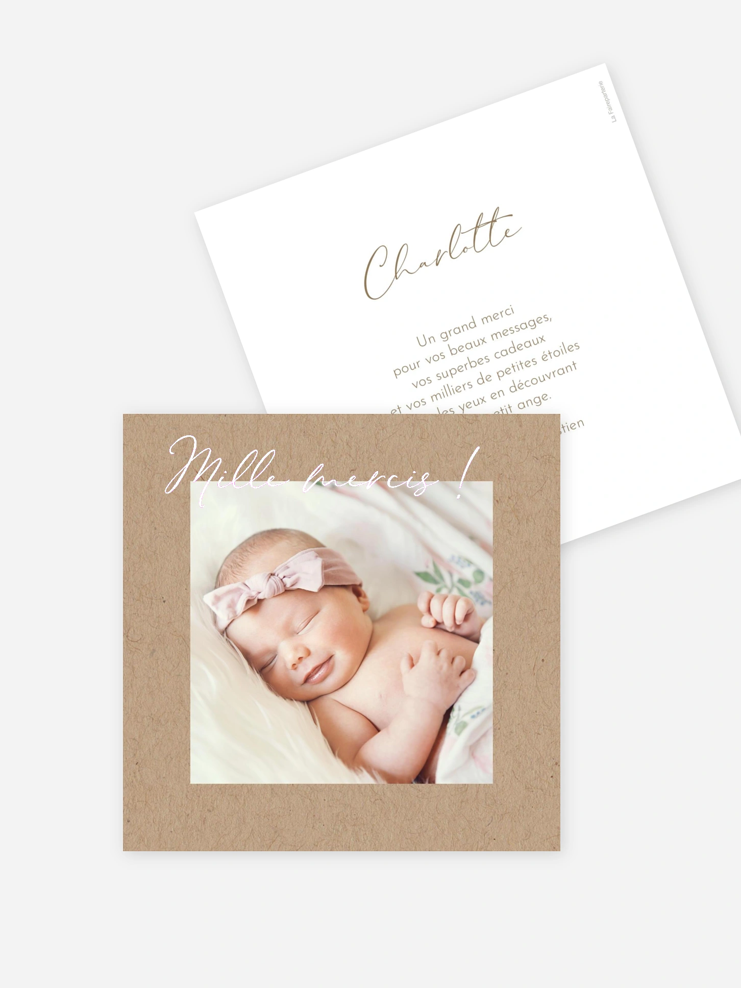 Carte remerciement naissance Petit toi