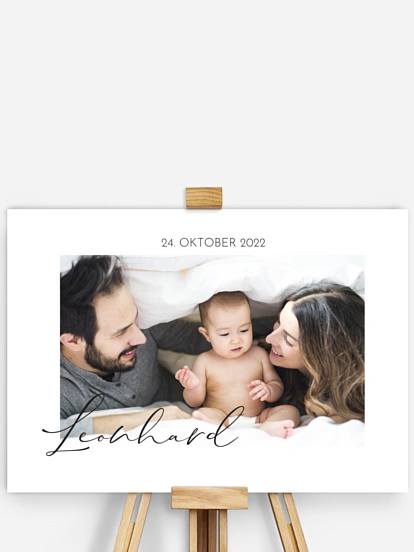 Poster Geburt Nur Du