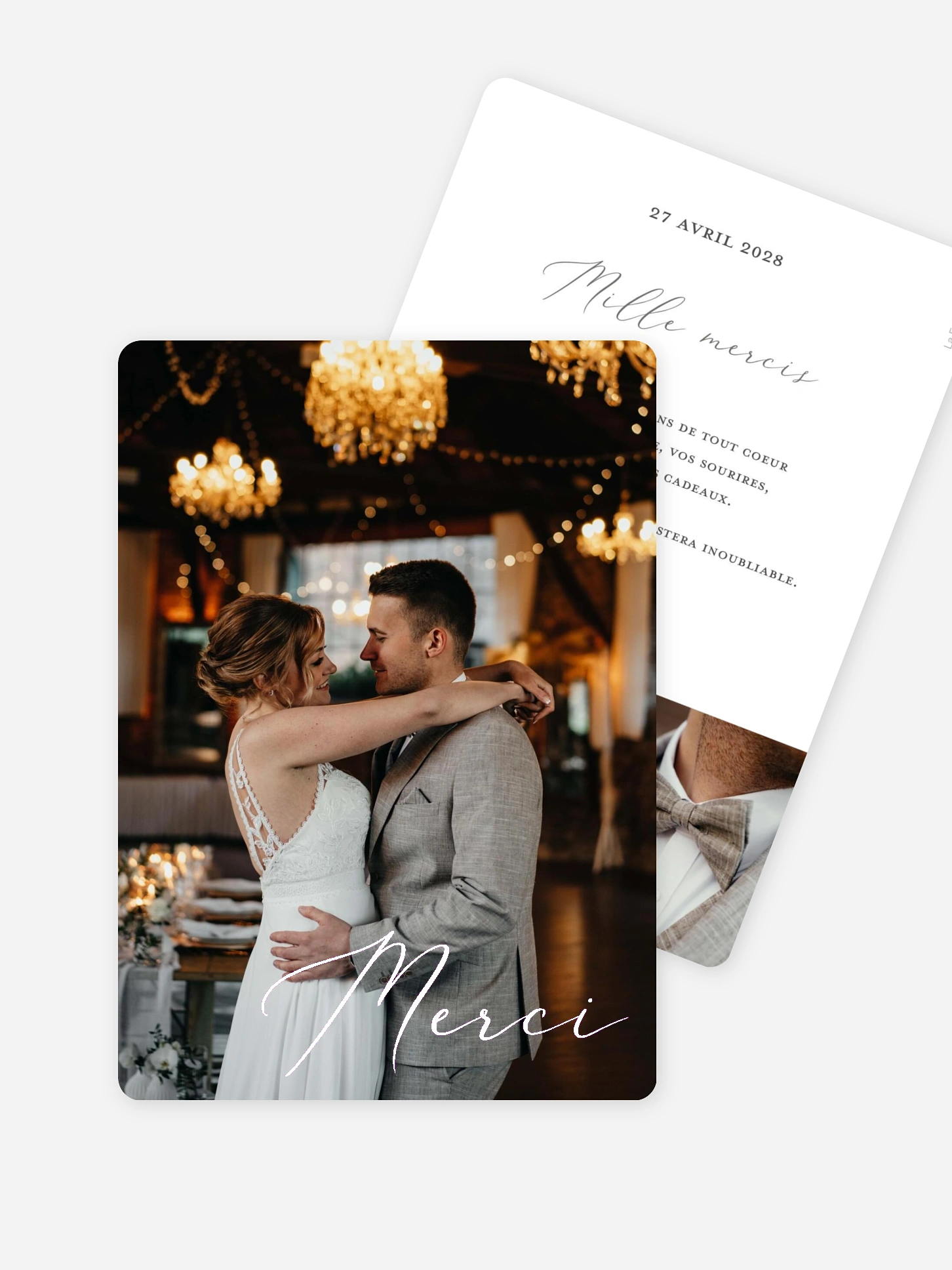Carte de remerciements Pure Happiness