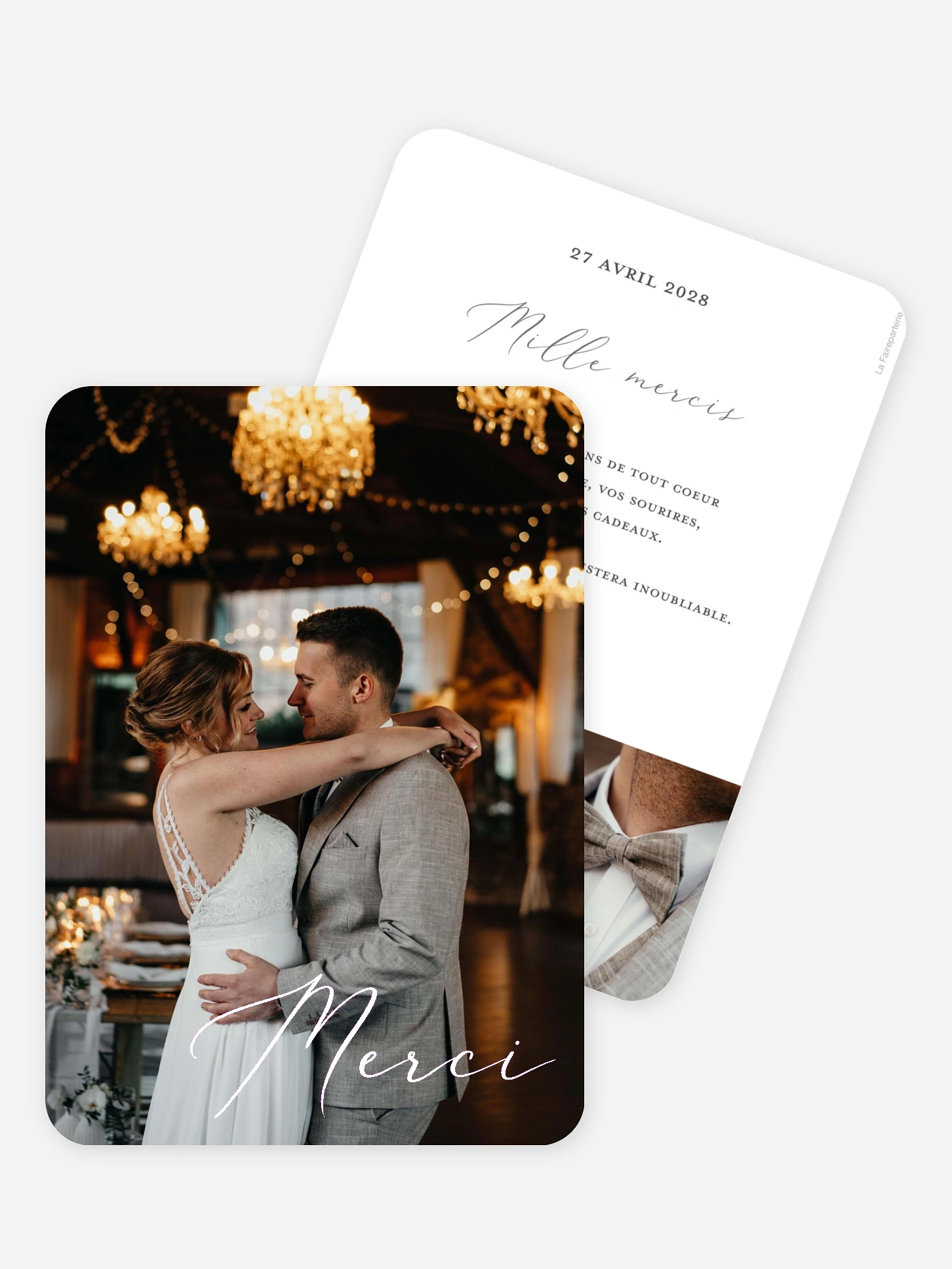 Carte de remerciements Pure Happiness